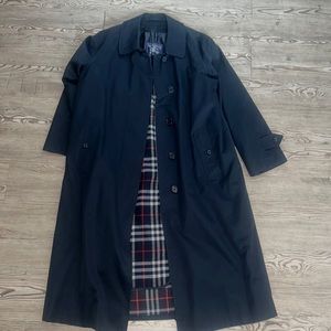 Burberry Womens 10P Blue Trench Coat